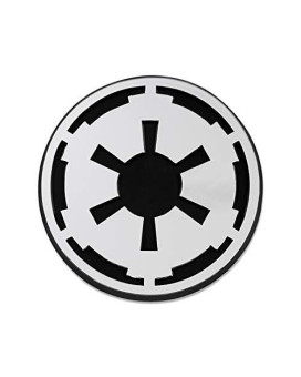 Sw Imperial Galactic Empire Logo Plastic Auto Emblem - [Silver][3 X 3]