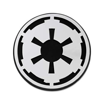 Sw Imperial Galactic Empire Logo Plastic Auto Emblem - [Silver][3 X 3]