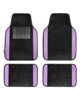 Fh Group Car Floor Mats - Carpet Floor Mats For Cars, Universal Fit Automotive Floor Mats, All Purpose Car Floor Mats, Carpet Protector Mat For Most Sedan, Suv, Truck Floor Mats Purple