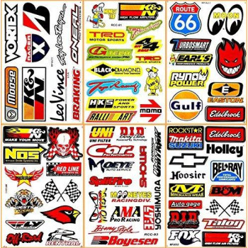 Cars Motorsport Nos Gulf Hot Rod Nascar Drag Racing Lot 6 Vinyl Graphic Decals Stickers D6094