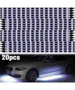 Xt Auto White 12V 15 Led 30Cm Car Flexible Waterproof Underbody Light Strip Pack Of 20