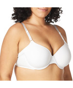 Olga Womens No Side Effects Underwire Contour Bra, White, 44D