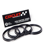 Circuit Performance 73.1Mm Od To 56.1Mm Id Black Plastic Polycarbonate Hub Centric Rings
