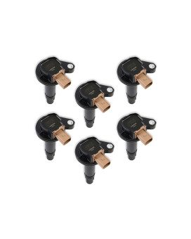 Accel 140646K-6 Ignition Coil - Supercoil - 2010-2016 Ford Ecoboost 3.5L V6 - Black - 6-Pack (3-Pin)