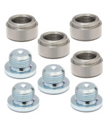 Ledaut M18X15 Stepped Mounting Bung And Plugs Stainless Steel(4 Bungs4 Plugs) Fittings Weld Bung