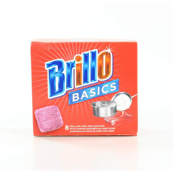 Brillo Basics Steel Wool Scrub Pads, 8-ct. Box