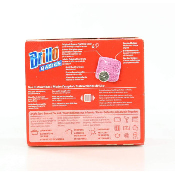 Brillo Basics Steel Wool Scrub Pads, 8-ct. Box