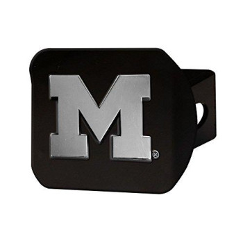 University Of Michigan Black Metal Hitch Cover