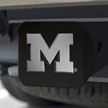 University Of Michigan Black Metal Hitch Cover