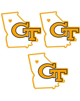 Ncaa Siskiyou Sports Fan Shop Georgia Tech Home State Decal One Size Team Color