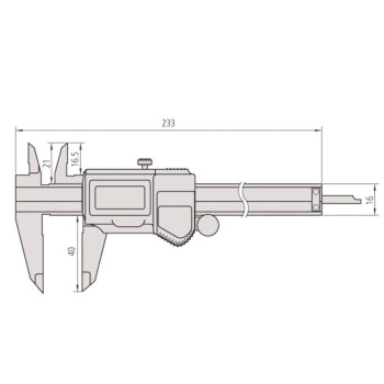 Mitutoyo 500-752-20, Coolant Proof Digimatic Caliper, 0-6", IP67, 0005" 0.01mm No SPC