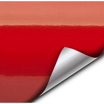 Vvivid Red Gloss Car Wrap Vinyl Roll With Air Release Adhesive 3Mil (10Ft X 5Ft)