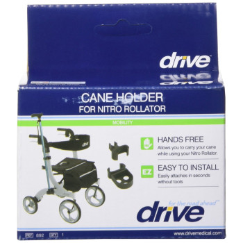 Drive Medical 892 Nitro Cane Holder for Nitro Rollators, Black