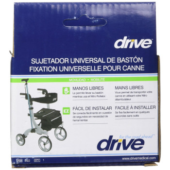 Drive Medical 892 Nitro Cane Holder for Nitro Rollators, Black