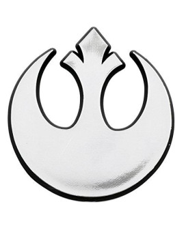 Sw Rebel Alliance Logo Plastic Auto Emblem - [Silver][3 X 3]