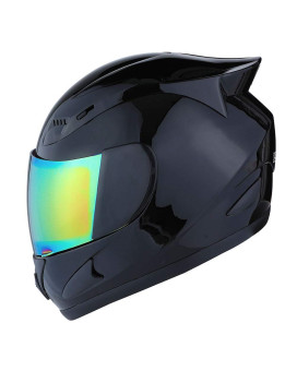 1Storm Motorcycle Bike Full Face Helmet Mechanic Glossy Black