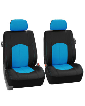 Fh Group Car Seat Covers Highest Grade Faux Leather Seat Covers Airbag Compatible Blue Automotive Seat Cover Front Seats Only With Gift Universal Fit Interior Accessories For Cars Trucks And Suvs