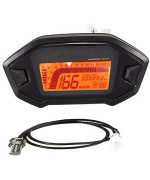 Samdo 6 Gear Universal Motorcycle Speedometer Tachometer Digital Odometer 199 Kmh Mph 14000Rpm Dirt Motorcycle 1,2,4 Cylinder With Water Temperature For Carburetor Motor