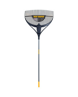 True Temper 2919200 Poly Leaf Rake with 60-in. Vinyl-Coated Handle with Cushion Grip, 26 Inch