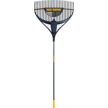 True Temper 2919200 Poly Leaf Rake with 60-in. Vinyl-Coated Handle with Cushion Grip, 26 Inch