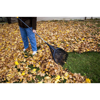 True Temper 2919200 Poly Leaf Rake with 60-in. Vinyl-Coated Handle with Cushion Grip, 26 Inch