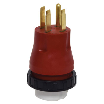 Valterra A10-5050Davp Mighty Cord Detachable Adapter Plug - 50Am To 50Af, Red (Carded)