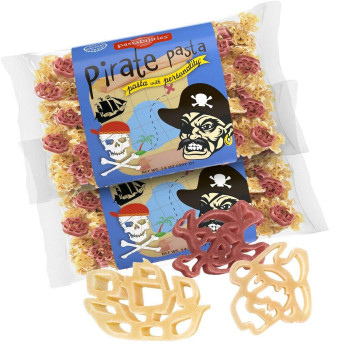 Pastabilities Pirate Pasta, Fun Shaped Pirate Ship Skull Crossbones Noodles For Kids And Gifts, Non-Gmo Natural Wheat Pasta 14 Oz (2 Pack)