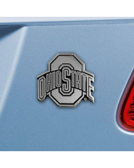 Sports Licensing Solutions Ohio State Buckeyes Real Chrome Metal Auto Emblem3