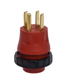 Valterra A10-5030Davp Mighty Cord Detachable Adapter Plug - 50Am To 30Af, Red (Carded)