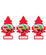 Little Trees Car Air Freshener Hanging Paper Tree For Home Or Car Wild Cherry 3 Pack