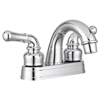 Dura Faucet DF-PL620C-CP RV Bathroom Sink Faucet - Smooth Turning 2-Lever (Chrome)