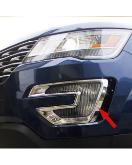 Generic Abs Chrome Car Front Fog Light Lamp Cover Trim Trims Fit For Ford Explorer 2015 2016 2017