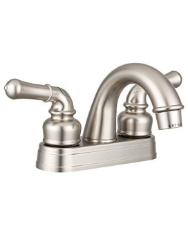 Dura Faucet DF-PL620C-SN RV Bathroom Sink Faucet - Smooth Turning 2-Lever (Brushed Satin Nickel)