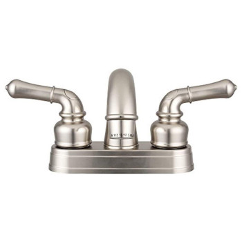 Dura Faucet DF-PL620C-SN RV Bathroom Sink Faucet - Smooth Turning 2-Lever (Brushed Satin Nickel)