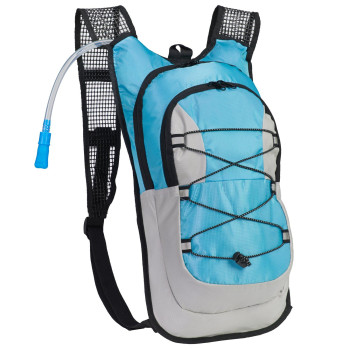 Northwest Survival Hydration Pack - 2 Liter Water Bladder With Extra Large Storage Compartment, Blue