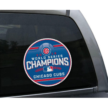 Fremont Die Mlb Chicago Cubs Window Film12 Inch 2016 World Series Champs Design, Team Colors, One Size