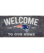 Fan Creations Welcome New England Patriots Distressed 6 X 12, 6 X 12, Multicolored