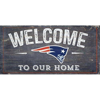 Fan Creations Welcome New England Patriots Distressed 6 X 12, 6 X 12, Multicolored