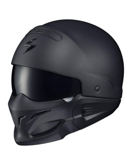 Scorpionexo Covert Open Face Half Shell 34 Mode Motorcycle Helmet Dot Approved Solid Adult Unisex (Matte Black - 3X-Large)