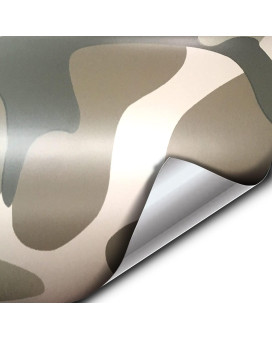 Vvivid Vinyl Camouflage Pattern Wrap Air-Release Adhesive Film Sheets (6Ft X 5Ft, Desert Camo)