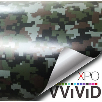 Vvivid Vinyl Camouflage Pattern Wrap Air-Release Adhesive Film Sheets (100Ft X 5Ft, Digital Camo)