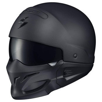 Scorpionexo Covert Open Face Half Shell 34 Mode Motorcycle Helmet Dot Approved Solid Adult Unisex (Matte Black - 2X-Large)