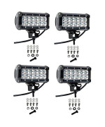 Cutequeen 4 X 36W 3600 Lumens Led Spot Light For Off-Road Rv Atv Suv Boat 4X4 Lamp Tractor Marine Off-Road Lighting (Pack Of 4)