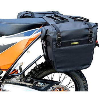 Nelson-Rigg Se-3050-Blk Sierra Dry Saddlebags 100% Waterproof Mount To Most Adventure And Dual Sport Motorcycle Racks, Black