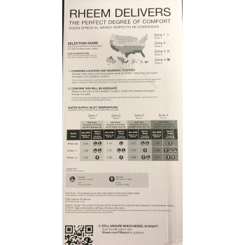 Rheem 240V Heating Chamber Rtex-13 Residential Tankless Water Heater, Gray