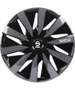 Sparco Spc1691Bkgr 16-Inch Lazio Wheel Covers Blackgrey