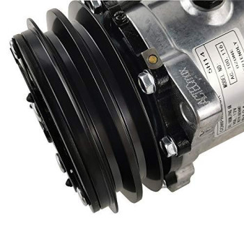 Actecmax Universal A/C Compressor With Black 2Pk Clutch Sd 508 Style 5H14 R134A V Belt
