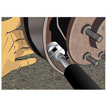 ARES 70191 - Brake Spring Compressor Tool - Provides Leverage to Remove and Install Stubborn Hold-Down Springs of Drum Brakes
