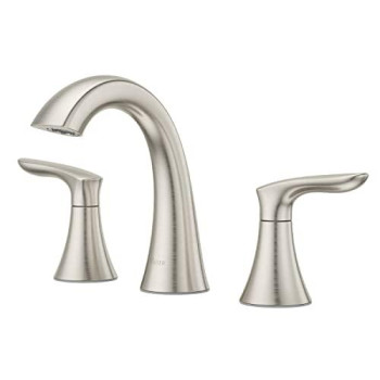 Pfister Weller LG49WR0K Widespread Bath Faucet, Brushed Nickel Finish