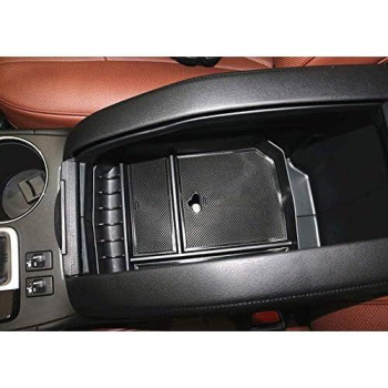 Salusy Car Center Console Armrest Box Glove Box Secondary Storage Tray Compatible With Toyota Highlander 2014-2018